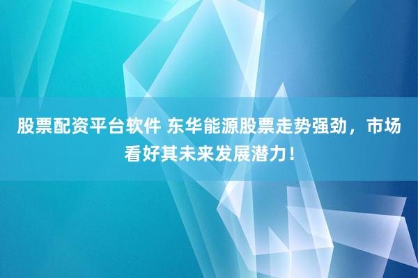 股票配资平台软件 东华能源股票走势强劲，市场看好其未来发展潜力！