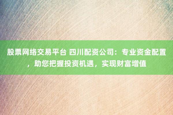 股票网络交易平台 四川配资公司：专业资金配置，助您把握投资机遇，实现财富增值