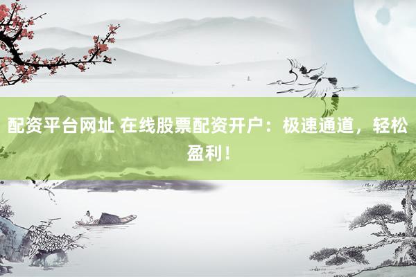 配资平台网址 在线股票配资开户：极速通道，轻松盈利！