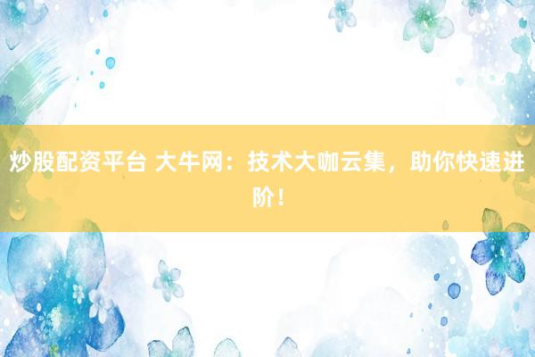 炒股配资平台 大牛网：技术大咖云集，助你快速进阶！