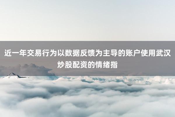 近一年交易行为以数据反馈为主导的账户使用武汉炒股配资的情绪指