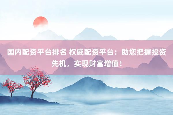 国内配资平台排名 权威配资平台:助您把握投资先机,实现财富增值!