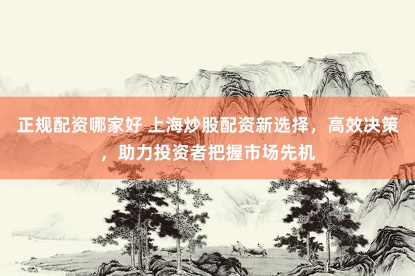 正规配资哪家好 上海炒股配资新选择,高效决策,助力投资者把握市场先机